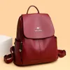 Schultaschen Mädchen Damen Büchertasche für weibliche Schulter-Rücken-Rucksäcke Reise großer Rucksack PU-Leder Rucksack Schultasche Sac A Dos