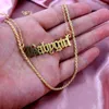 Chains JUST FEEL Fashion Multi-layer Rope Chain Necklace For Women Vintage Gold Color Babygirl Alphabet Pendant Necklaces Party Jewelry