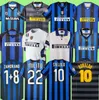 Sneijder Zanetti Classic Inter Retro Soccer Jerseys 1988 1990 91 92 93 Djorkaeff Milito Baggio Pizarro Djorkaeff Adriano Milan 1994 95 96 97 98 99 Koszulka piłkarska