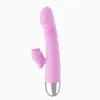 Sexspielzeug-Massagegerät, Vibrator, einziehbarer Masturbationsstab, Spielzeug, Dildo, Zunge lecken, Klitoris, Saugen, G-Punkt, oral, weibliche Produkte, 18