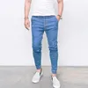 Mode Skinny Jeans Heren Rechte slanke elastische jeans Heren Casual Biker Mannelijke Stretch Denim Broek Klassieke Pants291s