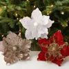 装飾的な花22cmクリスマスシミュレーション人工花クリスマスツリーオーナメントdiyガーランドホームウェディングイヤーパーティーの装飾