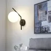 Lampes murales modernes créatives maison verre atmosphère allée chambre chevet nordique salon simple américain led et lanternes