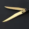 Knives 4/6pcs Steak Set Gold Plating Sharp Grade Dinnerware Sets Black Golden Dinner Knife