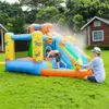 Inflatable Jumping Toys Water Bounce House for Kids Pool with Slide the playhouse Park Outdoor Bee Theme Ball Pit for Wet and Dry Small Playground Backyard Space Jump