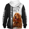 Sweats à capuche pour hommes Sweatshirts Cocker Spaniel Dog Veste imprimée en 3D Hommes/Femmes Harajuku Sweat à capuche unisexe décontracté Streetwear Sweat-shirt Pull Suda