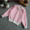 Hotsell Hot Sell Kids Girl Girl Baby Sweter Sweter długi rękaw +spódnice klasyczny styl dziewczęta garnituru