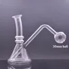 Küçük mini cam bong su boruları pyrex nargile petrol teçhizatları sigara içme bonglar kalın baş heady recycler teçhizat büyük boyutlu yağ brülör borusu kabul kişiselleştirilmiş özel