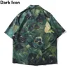 Chemises décontractées pour hommes Dark Icon Peinture à la main entièrement imprimée Hawaiian Men Summer Street Shirt 230404