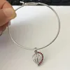 Charm Bilezikler Bilek Ocak Doğum Günü Taş Kırmızı Zirkon Madele ve 8mm Sihirli Renkli Beadbangle ile Altıgen Bilezik