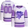 Hockey Fights Cancer Custom Jersey Roman Josi Jack Hughes Anders Lee Mika Zibanejad Connor McDavid Brady Tkachuk Carter Hart Sidney Crosby Matty Beniers Jerseys