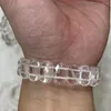 Bracelet de perles de Quartz de roche blanche naturelle de brin/pierre de cristal Bracelet bijou fin bijoux pour femme cadeau en gros