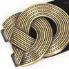 Belts Europe And The United States Retro Wide Waist Seal Black Ladies Fashion High-grade Decorative Belt With Skirt Women