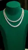 American Diamond Necklace Sets Jewelry Luxury Real Gold 18k Pure Custom Natural Pendants