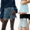 Pantaloncini di jeans Pantaloni di marca da donna Hyun Ya Wind Trend Classic Lettere stampate complete Vita casual di alta qualità estiva230N