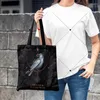 Shoppingväskor Dark Bird Series 2023 Fashion Box Bekväm miljövänlig återanvändbar duk tote estetik