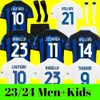 23 24ファンプレーヤーLukaku Soccer Jersey Barella Milans Lautaro Vidal J. Correa 2023 2024フットボールシャツCalhanoglu Men Kit 3rd Kids Equpment Dimarco Thuram