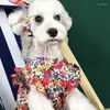 Dog Apparel Fashion Printing Puppy Dress Girl Summer Breathable Clothes For Small Dogs Cute Princess Costume Dresses Teddy Schnauzer