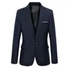 Men's Suits Men Blazer Black Suit Jacket Navy Blue Slim Fit Male Business Casual Fashionable In Spring Summer Korean Classic Coat