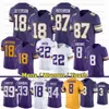 18 Justin Jefferson T.J. Hockenson Addison Football Jersey Harrison Smith Lewis Cine Kirk Cousins Danielle Hunter Randy Moss Alexander Mattison Jay Ward K.J. Osborn