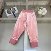 Nuove tute per bambini adorabile materiale in velluto rosa vestiti per bambini giacca da ragazzo taglia 110-160 cappotto e pantaloni con cerniera Nov05