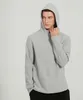 LL08 Men Training Hoodie Yoga Long Sleeve Jacket Running T-shirt Casual Fitness Pullover Sweatshirts Jogger Solid Gym Sport Tops