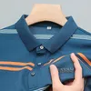 Herren Polos Designer-Qualitäts-Poloshirt 2023 Sommer-Streifendruck Kurzarm Britisches Trend-Mode-T-Shirt Vielseitige Freizeitkleidung