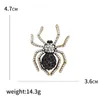 Brooches Retro Black Rhinestone Spider For Women Men Delicate Creative Insect Alloy Brooch Pins Clothing Accessories