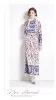 Базовые повседневные платья Взлетно-посадочная полоса Осеннее платье макси с длинным рукавом с цветочным принтом Женское 2024 Дизайнерский воротник рубашки Однобортный пояс с поясом Праздничные халаты Vestidos