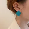 Boucles d'oreilles pendantes u-magical mode Macaron géométrique irrégulier pour femmes minimaliste doux Spray métal bijoux de mariage