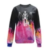 Dameshoodies Cool Dames Hals Halloween Dames Top Tie-Dye Sweatshirt Colorblock Los Rond Gedrukt Meisje Oversized