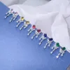 Orecchini pendenti S925 Argento sterling Puro smeraldo Orecchino a goccia Orecchini Aros Mujer Oreja 925 Gioielli con pietre preziose Gioielli