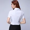 Bluzki damskie kobiety formalne bawełniane bluzka swobodne topy biuro Chemise femme koszule blusas mujer de moda plus size 2023