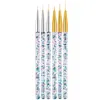 Nail Art Kit 3PCS / Set Pennelli Liner Brush Painting Design Pen Acrilico Manici colorati Penne 7/9/11 / 14mm