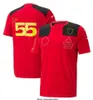 2024 Neues F1 Ferari T-Shirt Herren Poloshirts Formel 1 Red Team Kurzarm T-Shirts Sommer F1 Racing Kleidung Jersey Custom