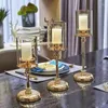 Castiçais de luxo castiçal europeu titular de ouro copo decoração de casa para casamento bar festa ornamentos de mesa