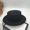 Sombreros de ala ancha Sombrero de paja elegante francés Sombrero de copa plana Estrella de la moda femenina con un pequeño Ins Sun Tang YinWide