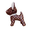 Decorative Objects Figurines Cute Diamond-studded Dog Plush Toy Creative French Fighting Dog Doll Pillow Living Room Decoration Home Decoration 230404