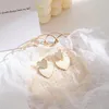 Backs Kolczyki Koreański styl Ins Sweet Heart w kształcie serca francuski elegancki podwójne białe serce klip bez przebijania żeńskie ucho