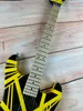 5150 Electric Guitar, Importerad Alder Body, Canadian Maple Fingerboard, Signed, Classic Yello and White Stripes, Lightning Package