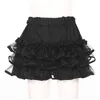 Women's Shorts Y2K Ruffles Lace Skirt Women Ladies Tierred Lolita Bustle Safety Frilly Bloomers Cute Masquerade Costume Bottoms