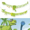 Dinosaur Happy Birthday Banner for Boy Theme Party Banners Birthday Letter Dinosaur Colorful Flag Decorative Supplies 122308