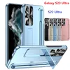 Étuis de placage pour Samsung Galaxy S23 Plus S22 Ultra, support rigide, fente pour stylo tactile, lentille en métal, housse de protection