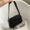 Bolsas de compras Bolso de hombro con diamantes de imitación para mujer, bolso de mano con purpurina ostentosa, bolso brillante de lujo