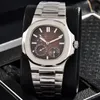 High quality mens power storage clone watch 40mm fully automatic mechanical stainless steel bracelet designer luxury luminous waterproof sapphire glass Montres A