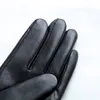 Fem fingrar handskar Damhandske Kvinnor Äkta fårskinnsläder Elegant mode handledsdrift Högkvalitativ termovantar