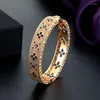 Bangle Moda Clássico Mulheres Douradas Tamanho Completo em Torno de Zircão Pulseira de Casamento de Briday Bijoux Dubai Ms Jóias