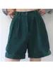 Shorts de mujeres Shorts vintage estilo shorts de mujeres pantalones cortos sólidos sólidos sólidos sólidos 230406