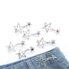 Belts Fashion Star Waist Buckle Adjustable Detachable Pants Clips Tightener For Girls Nail-free Jeans Metal Button Snaps