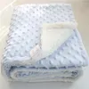 Blankets Batch Sale 3d Minky Dot Kids Blanket Super Soft Sherpa Fluffy Toddler Baby Quilt Swaddle Office Seat